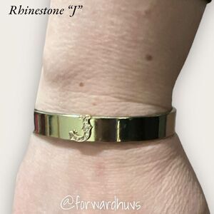 Vintage “J” Initial Cuff Bracelet